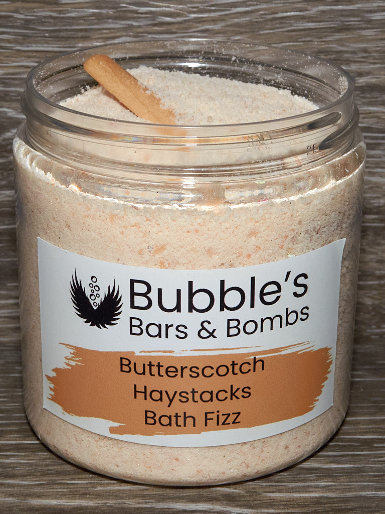 Butterscotch Haystacks Bath Fizz Open Jar