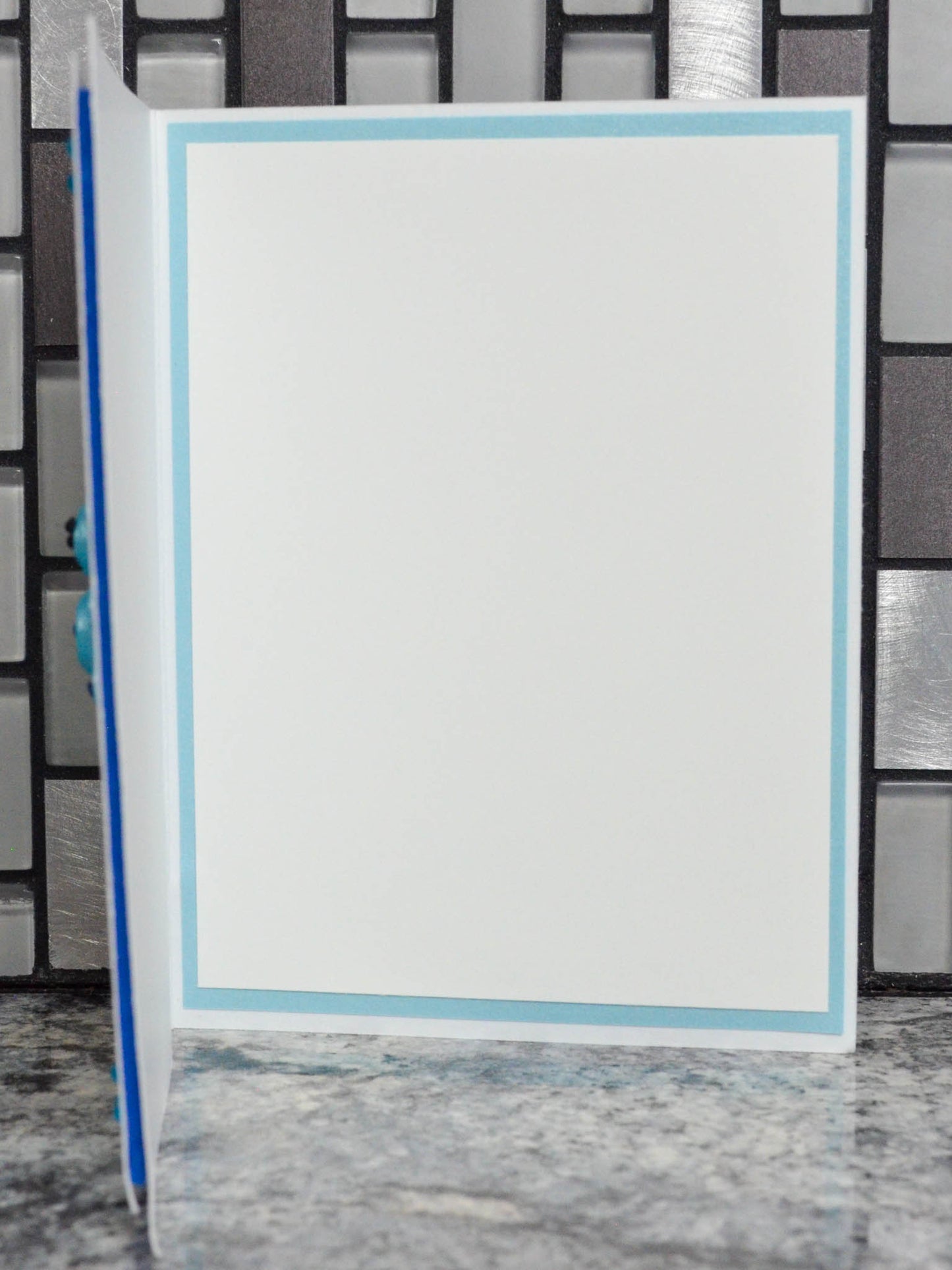 Blue Teddy Bear Card Inside