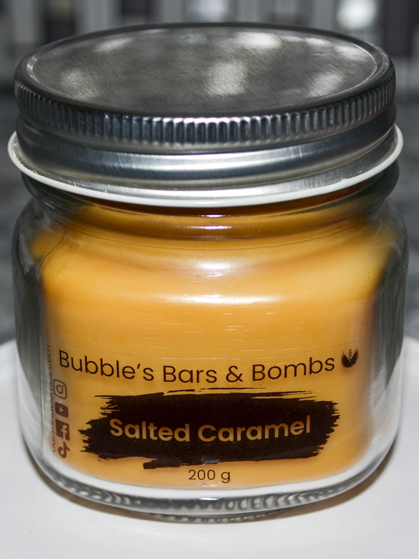 Salted Caramel Candle with Lid
