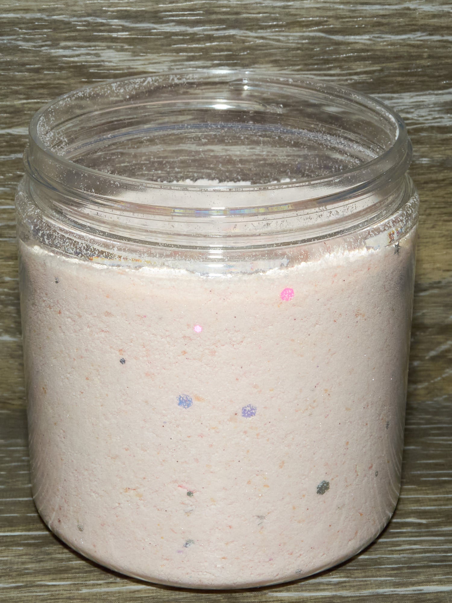 White Strawberry Bath Fizz Jar Open