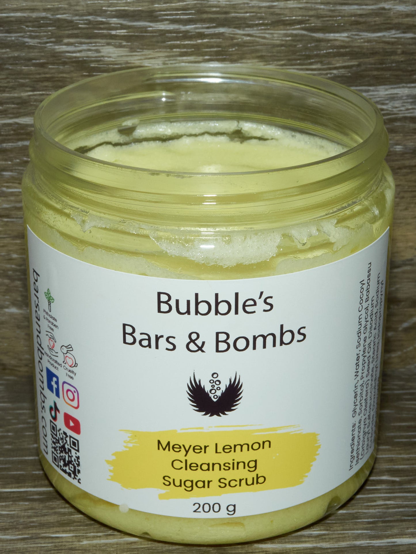 Meyer Lemon Cleansing Sugar Scrub Open