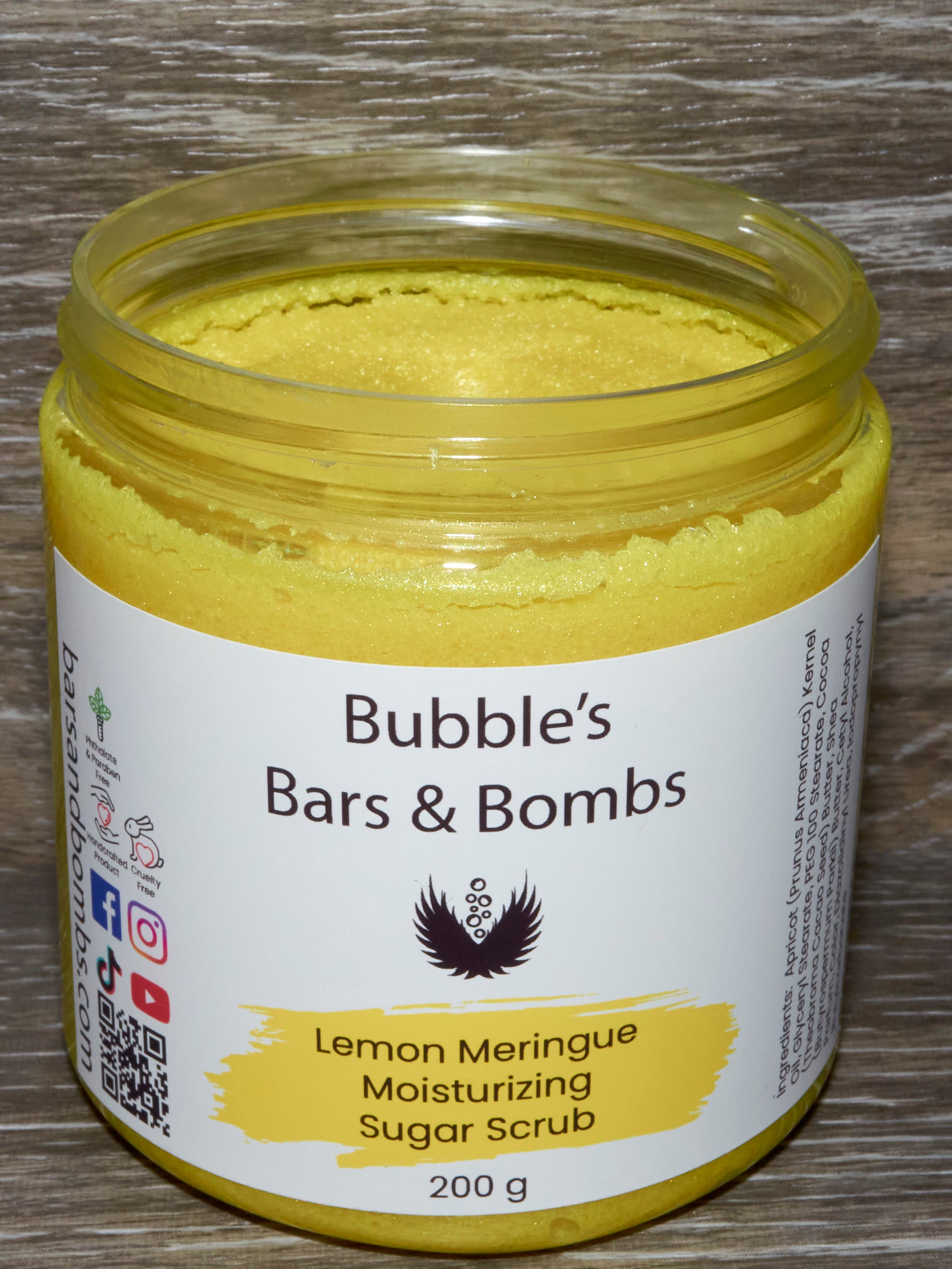 Lemon Meringue Moisturizing Sugar Scrub Open